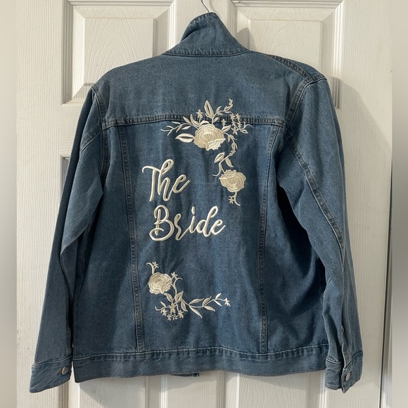 Vintage Style “The Bride” Denim Jacket from David’s Bridal (Medium) - Picture 1 of 4